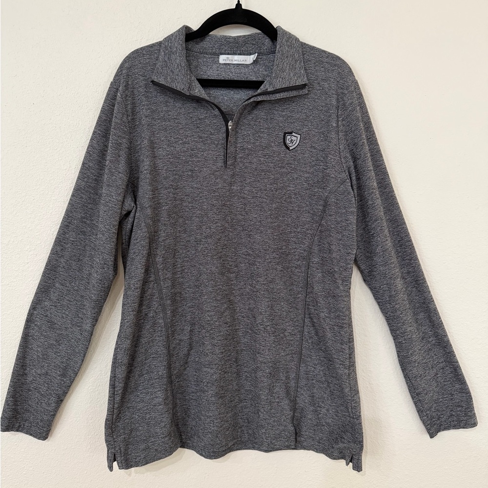 Peter Millar Charcoal Heather Pullover. T034